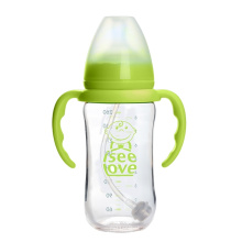 БФА освобождает 180мл безопасную стеклянную младенческую бутылку с водой для кормления младенца с ручкой